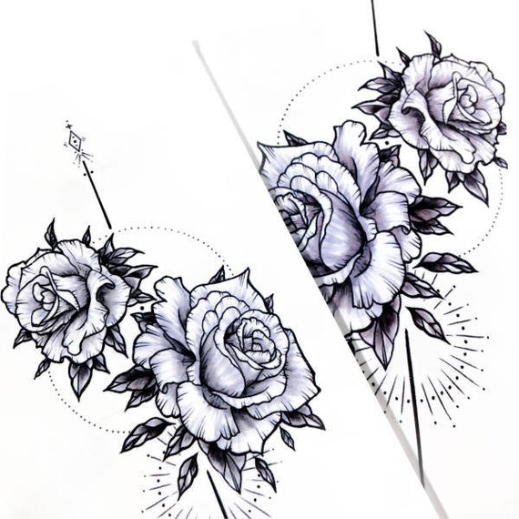 Rose Tattoo Flash : Neo Traditional Rose Tattoo Flash - Best Tattoo Ideas : Its petals are arranged in a concentric shape and form a bud, which in many varieties never opens completely: