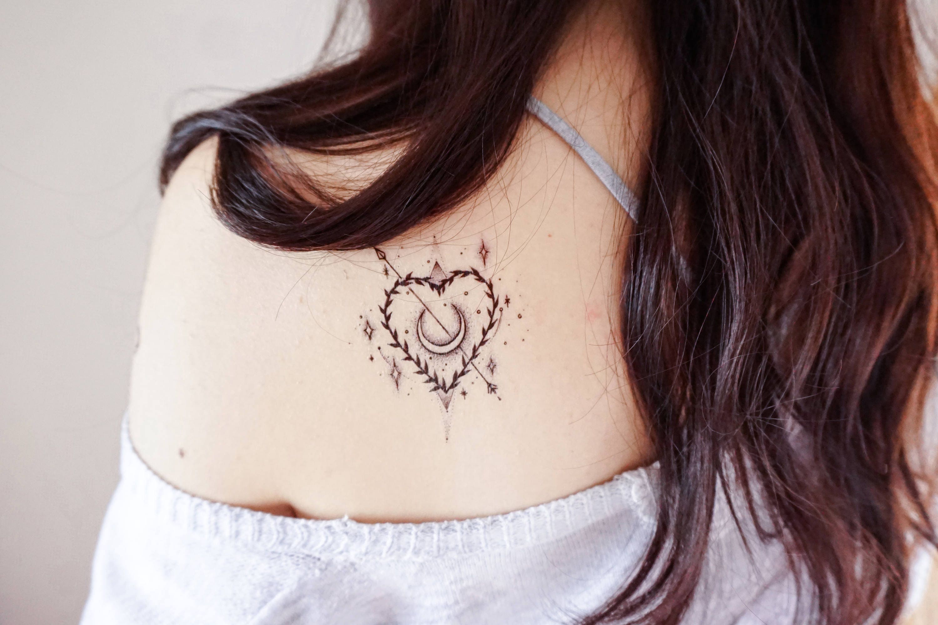 Zarte Tattoos Pfeil Tattoos Liebestattoos Romantische Tattoos Minimal  Temporäre Tattoos Mond Tattoos Herz Tattoos Minimal Tattoos Korea Tats -  Etsy Schweiz, image size:3000x2000