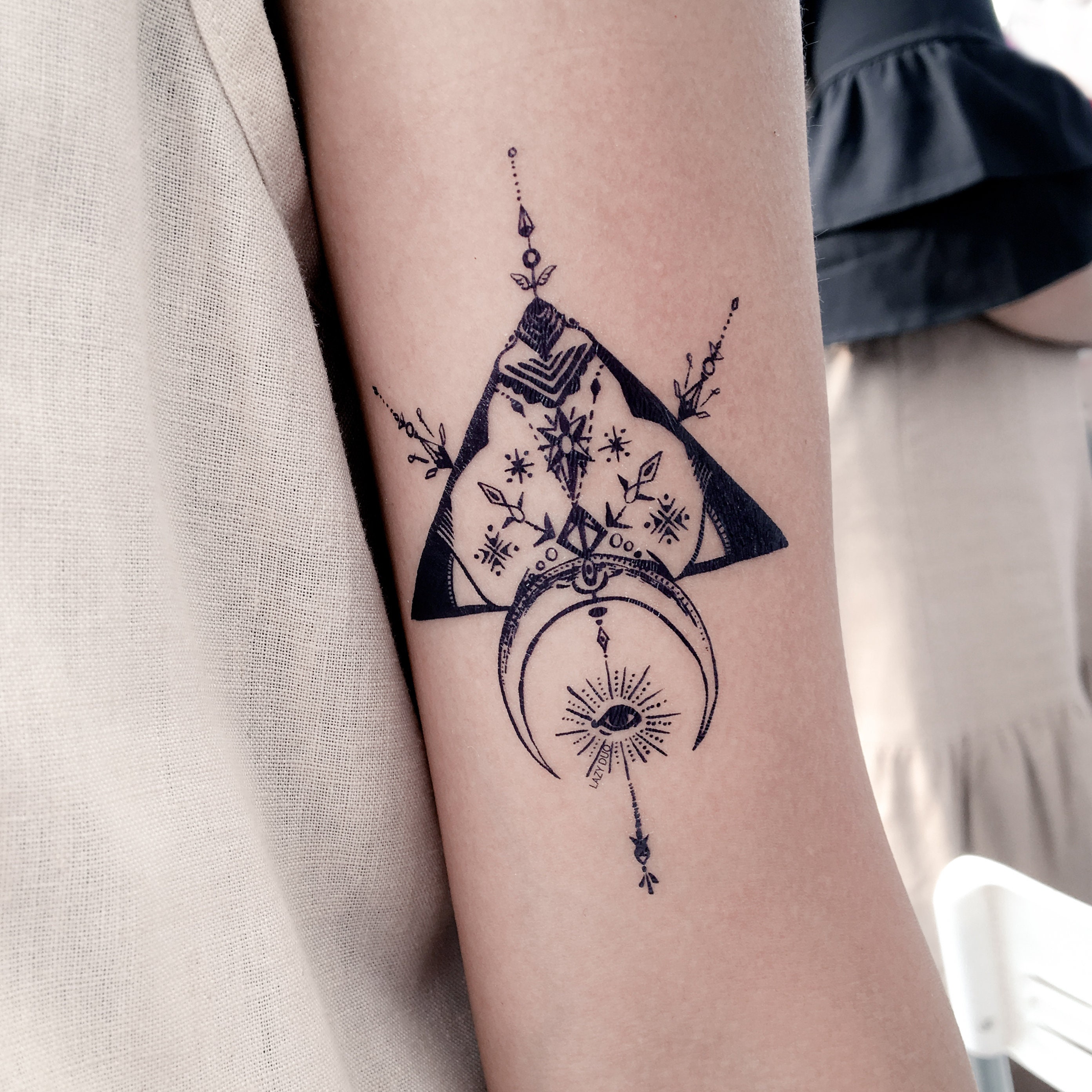 Buy Triangle Tattoo Large Temporary Tattoo Arrow Tattoo Stickers Online in  India  Etsy