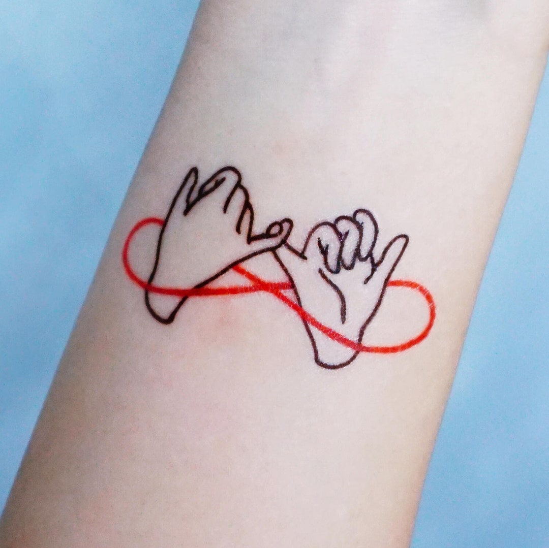 Pinky Promise Temporary Tattoo Pinky Promise Tattoo Friend Etsy