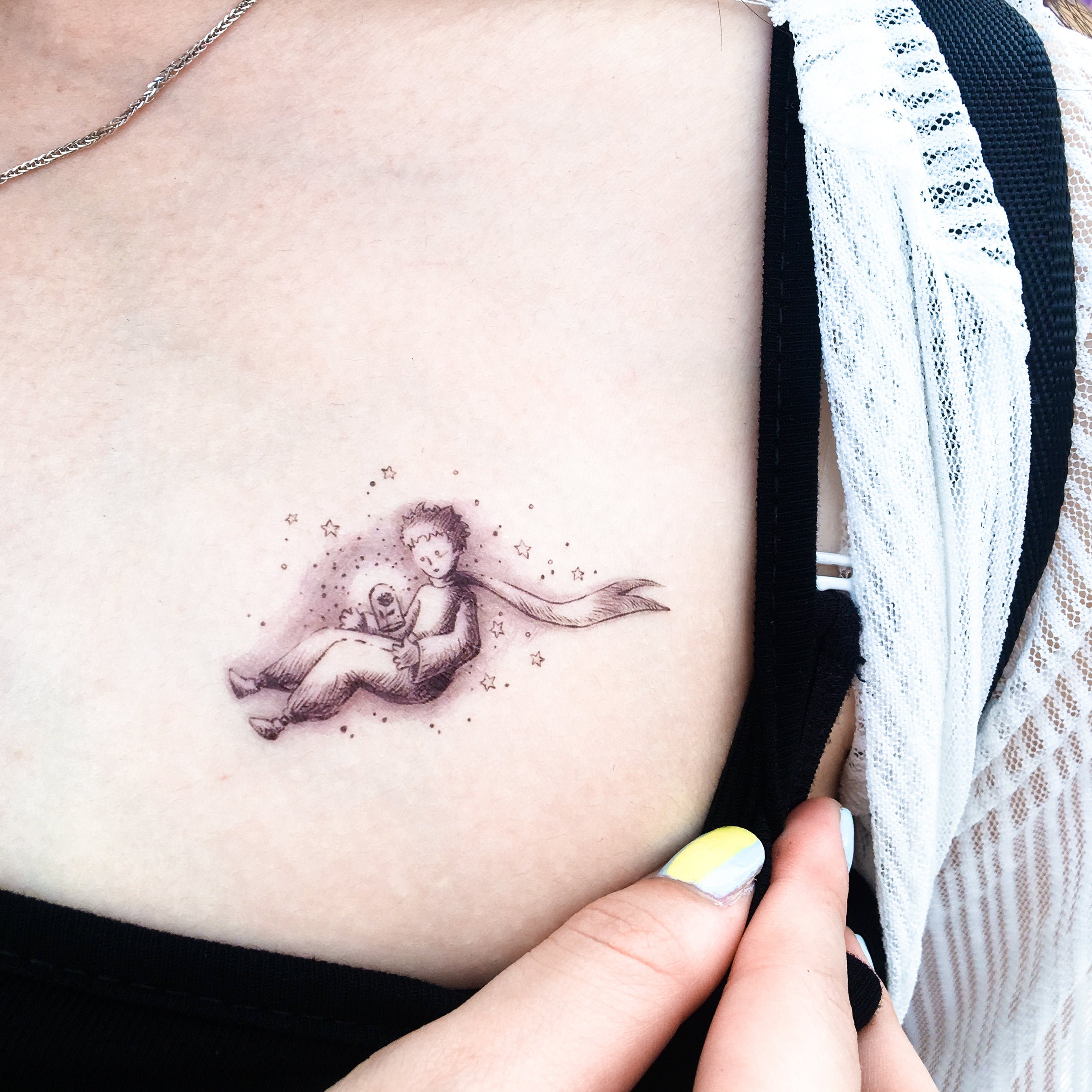 Tatouage Petit Prince Noir Et Blanc Le Petit Prince tatouage Le Petit Prince En Rose tatouage - Etsy France