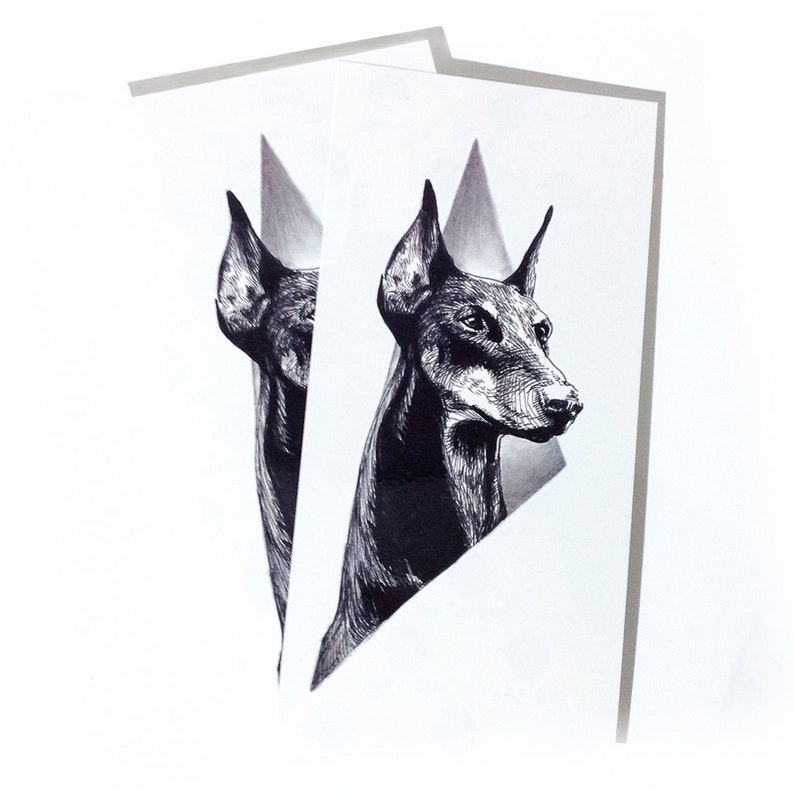 Доберманы тату эскизы