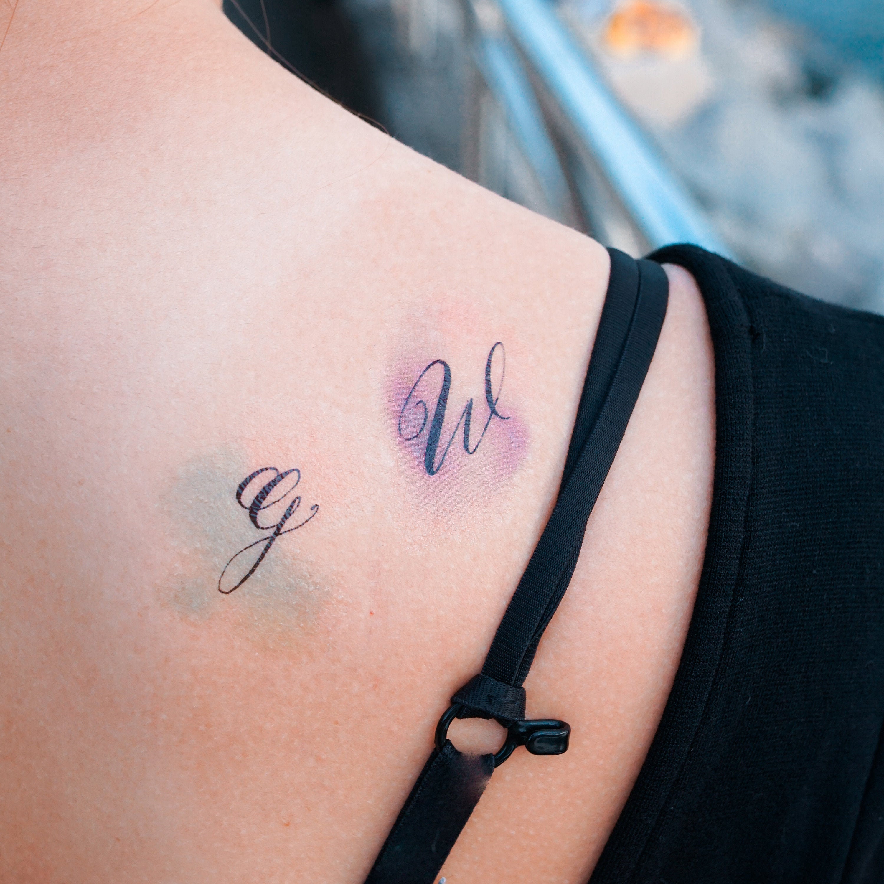 A to Z Alphabet Tattoo Watercolor Lettering Temporary Tattoo - Etsy Hong Kong