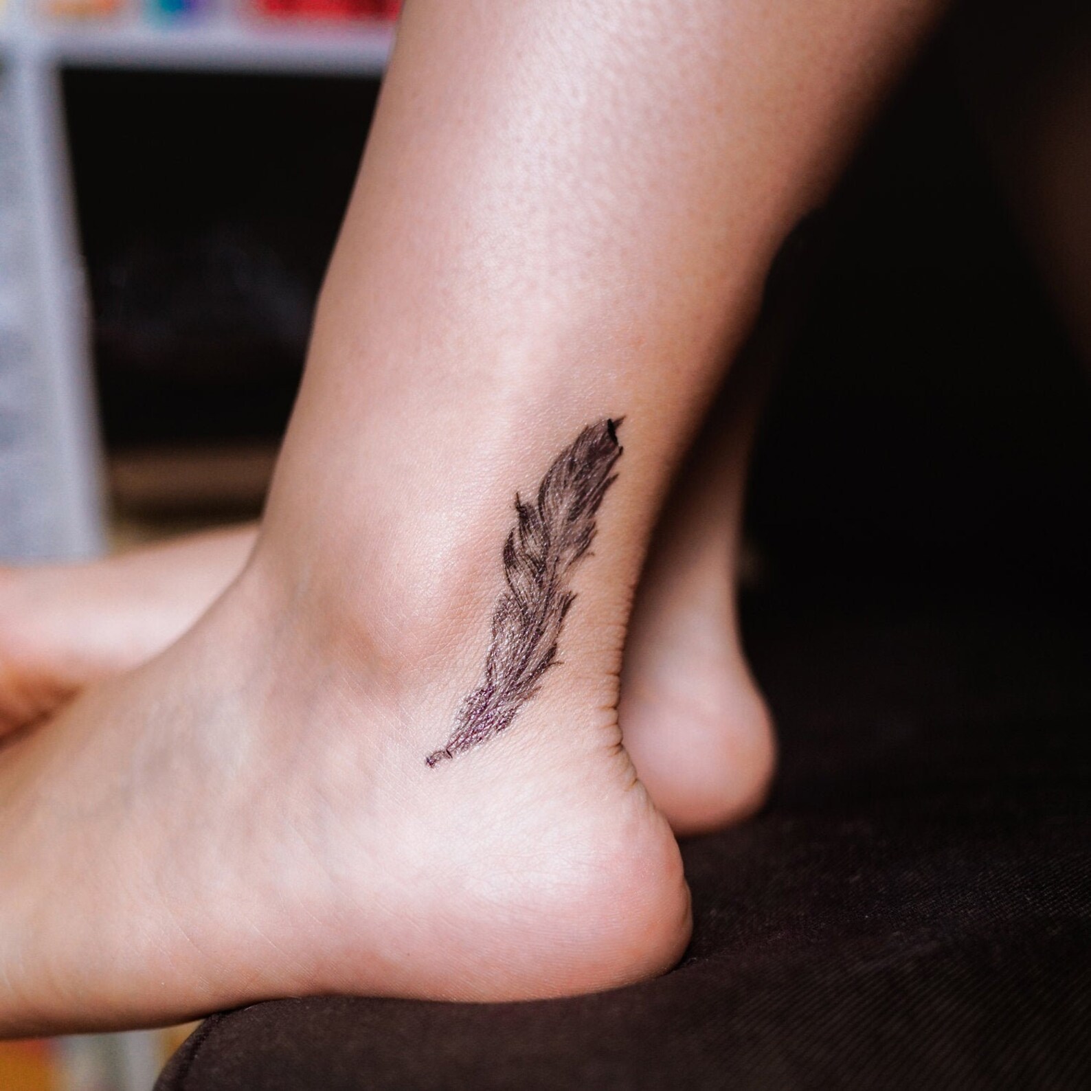 Feather Wing Ear Temporary Tattoo Sticker Artistic Realistic | Etsy