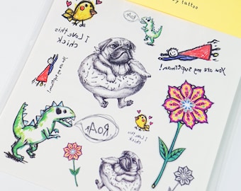 Kid tattoos Children tattoos Sensitive Skin Safe Temporary tattoo Stickers Fun Party Ideas Cute Tattoos Waterproof Tattoos Nontoxic Tattoos