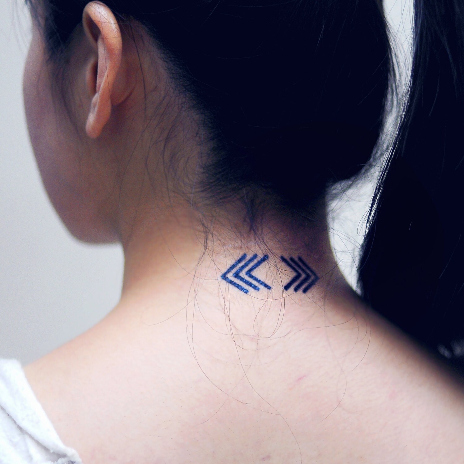 Minimal tattoos Symbol tattoos Realistic Temporary tattoo Long | Etsy