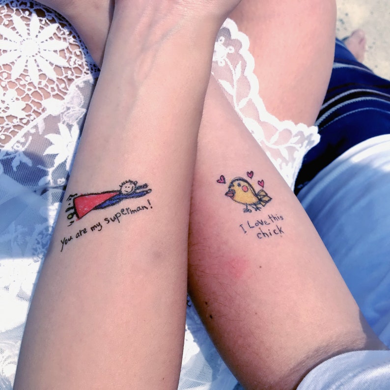 Kid Tattoos Children Tattoos Sensitive Skin Safe Temporary Etsy