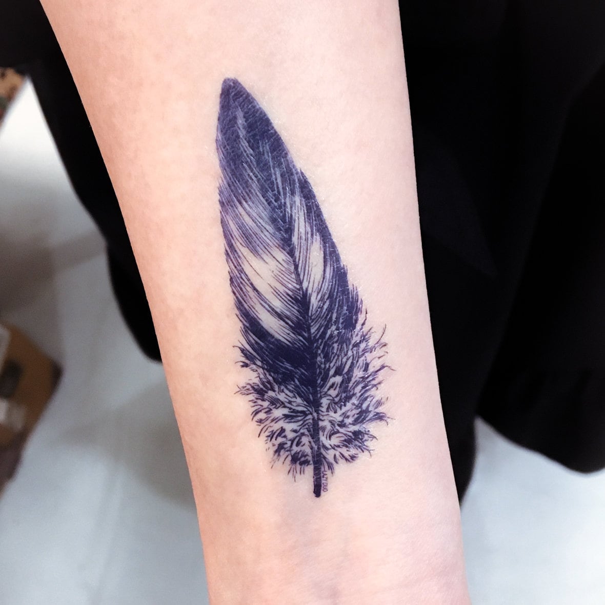 Acheter Fluorescent Star Feather Blue Luminous Fake Tattoo Tattoo