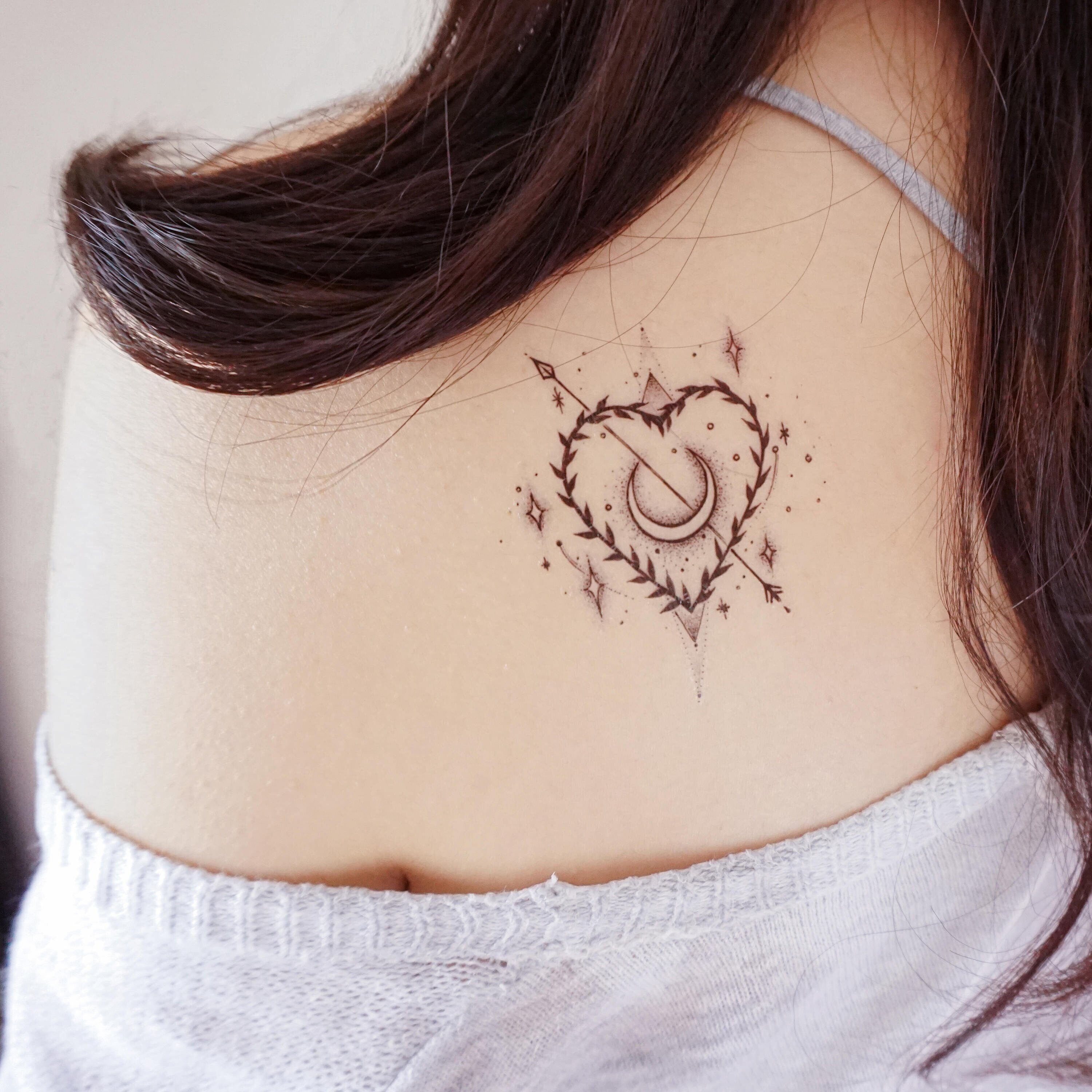 Zarte Tattoos Pfeil Tattoos Liebestattoos Romantische Tattoos Minimal  Temporäre Tattoos Mond Tattoos Herz Tattoos Minimal Tattoos Korea Tats -  Etsy Österreich, image size:3000x3000