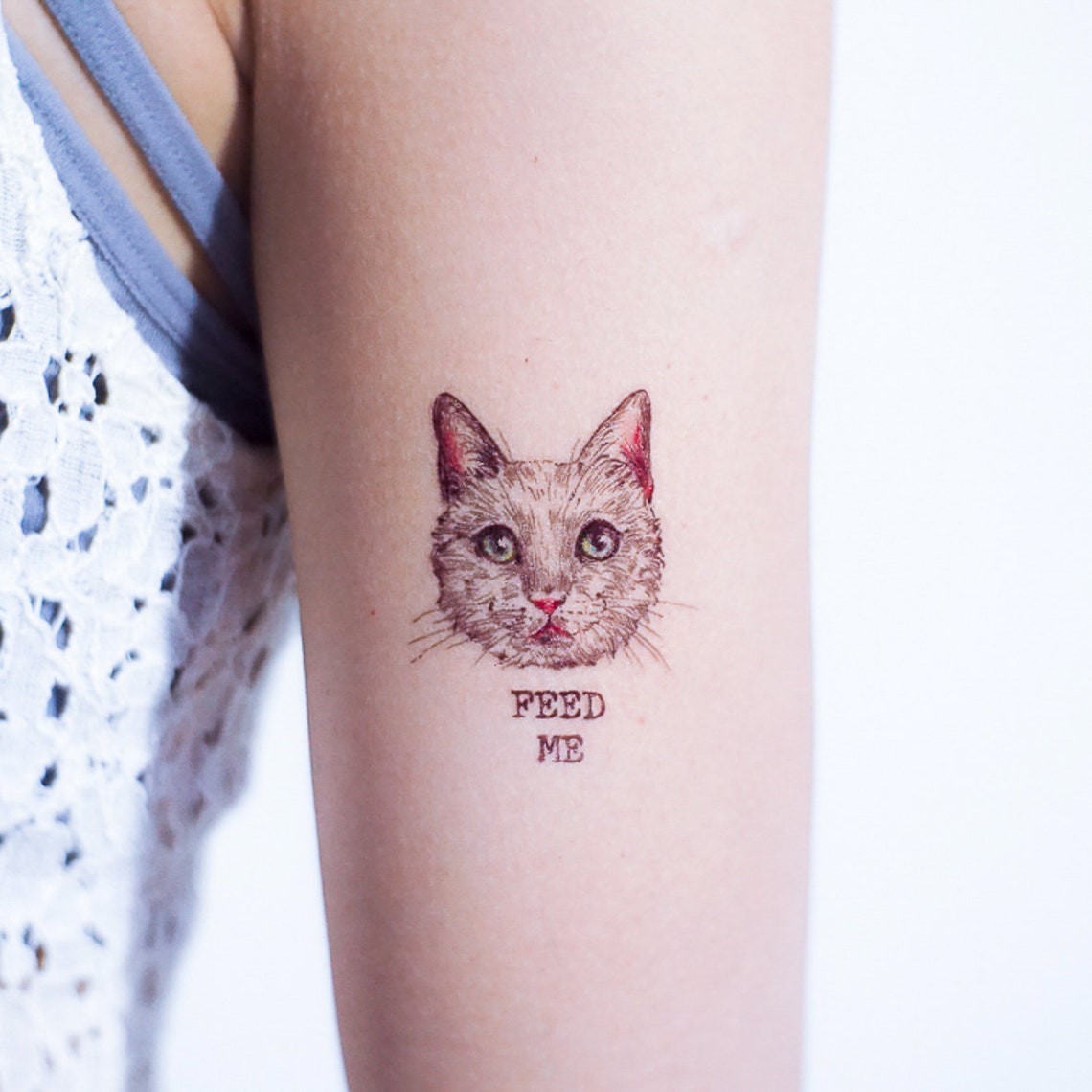 Cat Tattoo Cat Temporary Tattoo Animal Tattoo Festival Etsy Hong Kong