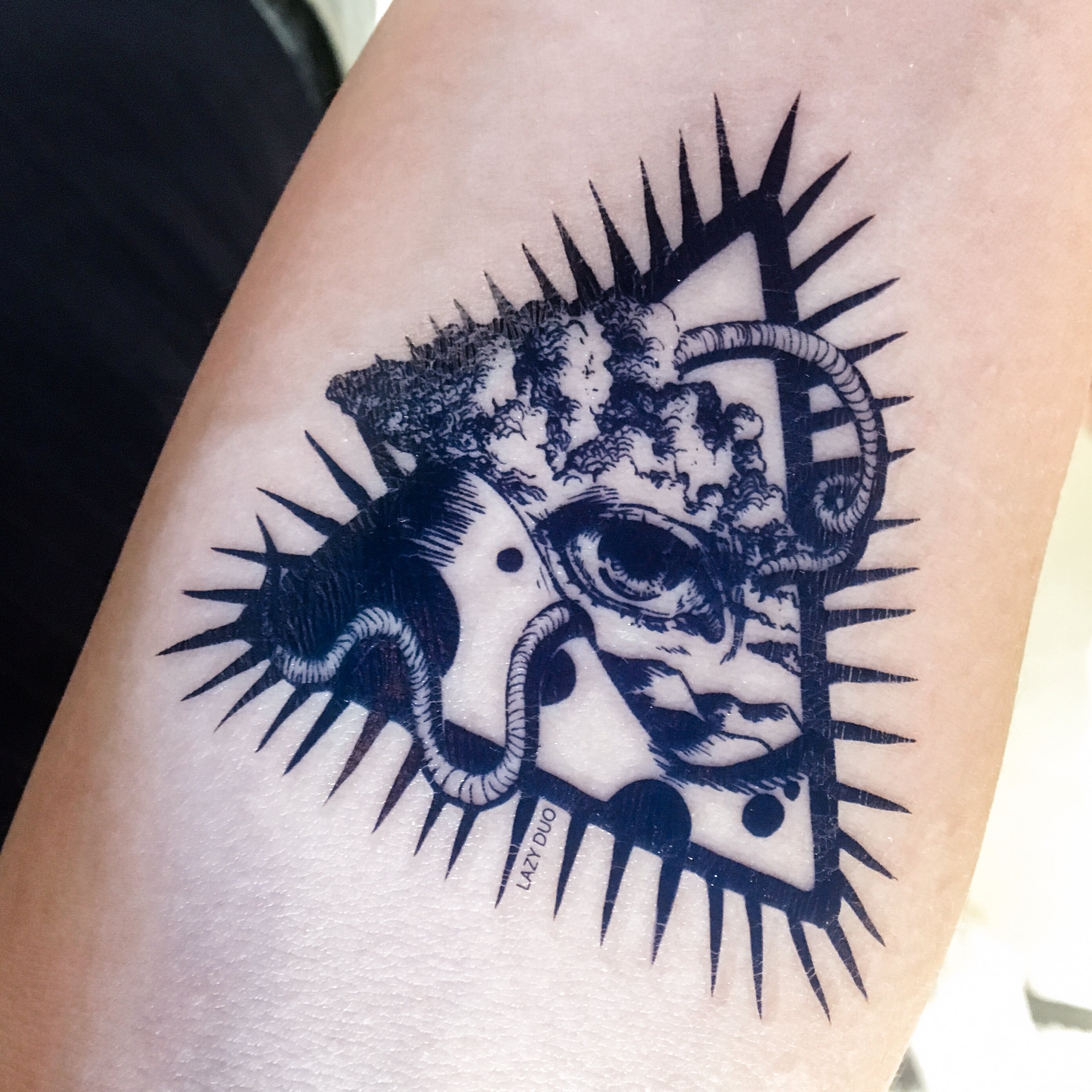 Men Tattoos Eye Tattoo Triangle Tattoos Realistic Temporary Etsy