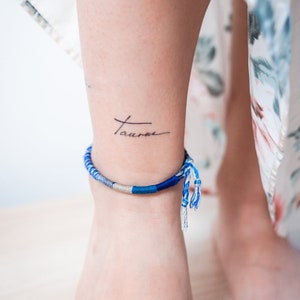 Taurus Symbol Tattoo Taurus Horoscope Constellation Mini TAURUS ZODIAC Sign Lettering Realistic Temporary Tattoo Sticker tatouage temporaire image 6