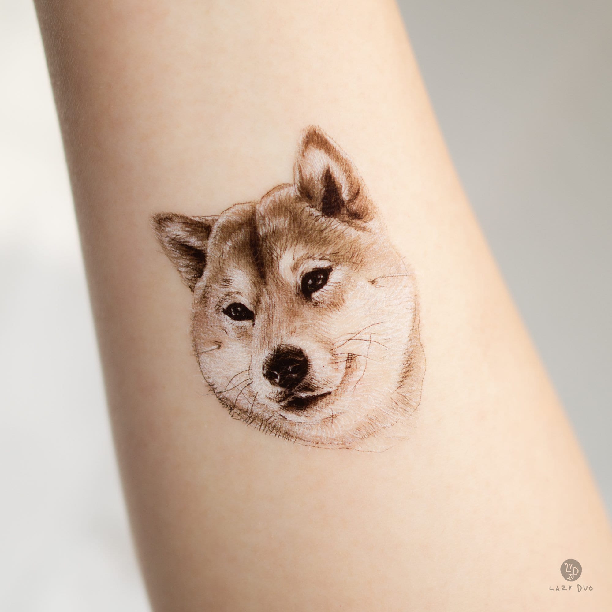 Shiba Inu Temporary Tattoo Sticker, Dog Tattoo Art, Shibatattoo, Happy  Puppy Shiba Dog Portrait, Fashion Accessory, Animal Lover Tattoo Gift - Etsy, image size:2000x2000