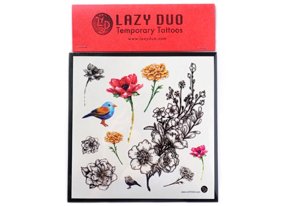 Tatouages De Fleurs Réalistes Délicate Saquarelle De Fleurs Rose Tatouages Rose Party Ideas Romantic Tattoos Long Lasting Temporary Tattoos