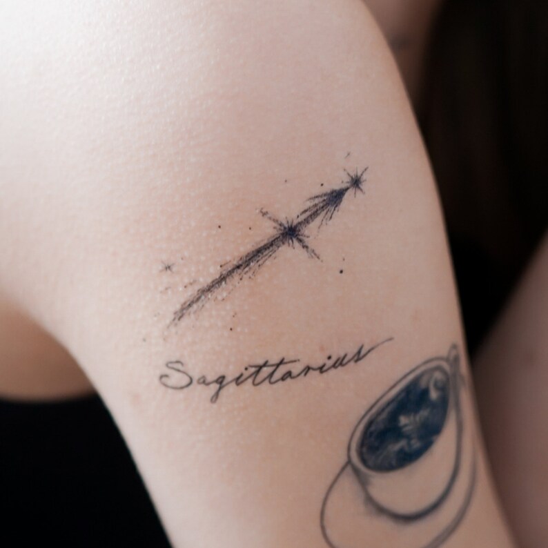 SAGITTARIUS Zodiac Sign Tattoo Mini Minimal Zodiac - Etsy Hong Kong