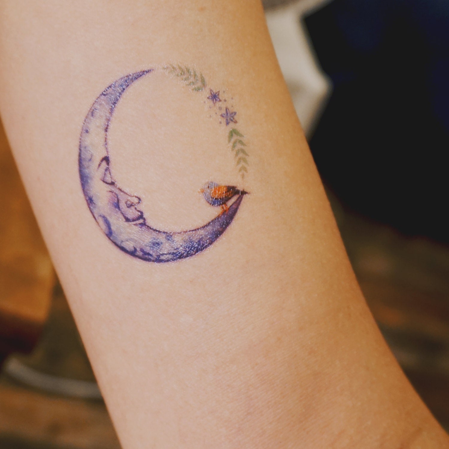 Watercolor Moon Tattoo DesignsIdeas and Meaning  Tattoos For You