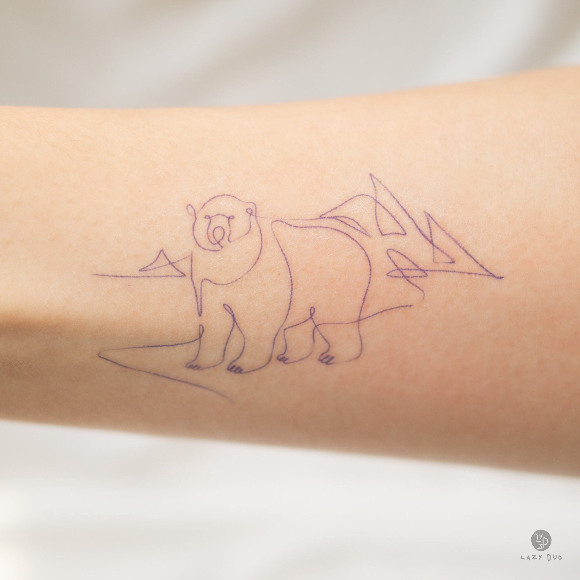 Simple Bear Tattoo Designs