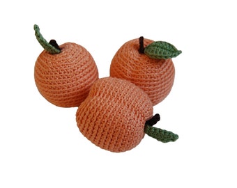 Crochet Apricot (1 Stück) - Spiel Essen, gehäkelte Aprikose, gehäkelte Frucht