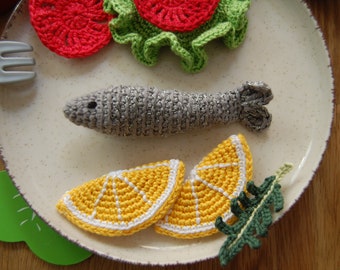 Crochet Sardine(1 pcs)