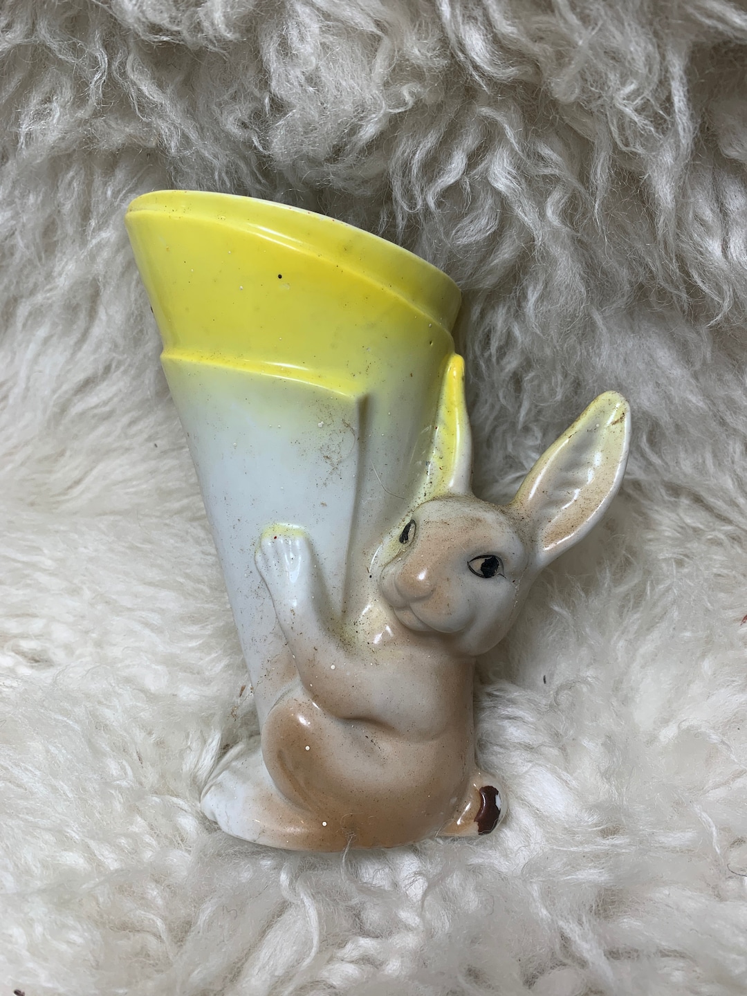 Vintage Ceramic Bunny Vase, Made in Japan - Etsy