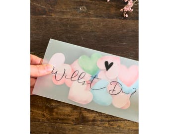 Ask Godmother: Personalized shaker card | Gift for Godmother | DIY card | Craft template to print out and make yourself | Godfather |