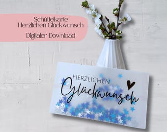 Birthday cash gift | Shaker card | Wrapping money | Birthday greetings | Cash gift | Shaker card making download | Congratulations