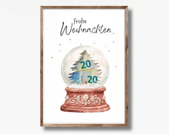 Christmas Money Gift 'Snow Globe' | Wish Granter | Beautifully Packaged Money | DIY Gift Idea | PDF | Last Minute | Digital Download