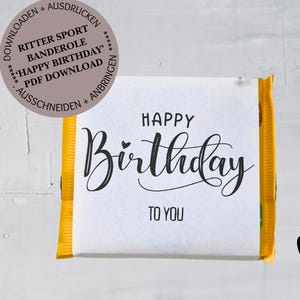 リッタースポーツバンデロール誕生日 |お誕生日おめでとう |お誕生日おめでとう |友人同僚へのギフト誕生日 |ダウンロード用のBanderol