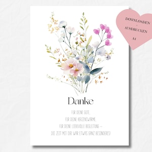 Kindergarten teacher farewell gift fingerprint | Kindergarten nursery after-school care gift | Thank you childminder | Daycare poster download | Farewell teacher
