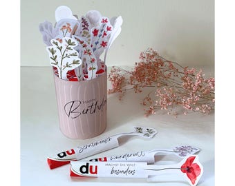 Duplo boeketverpakking | Verjaardagscadeau | Liefdevolle berichten | Last minute DIY cadeau-idee | Bedankt | Digitale download