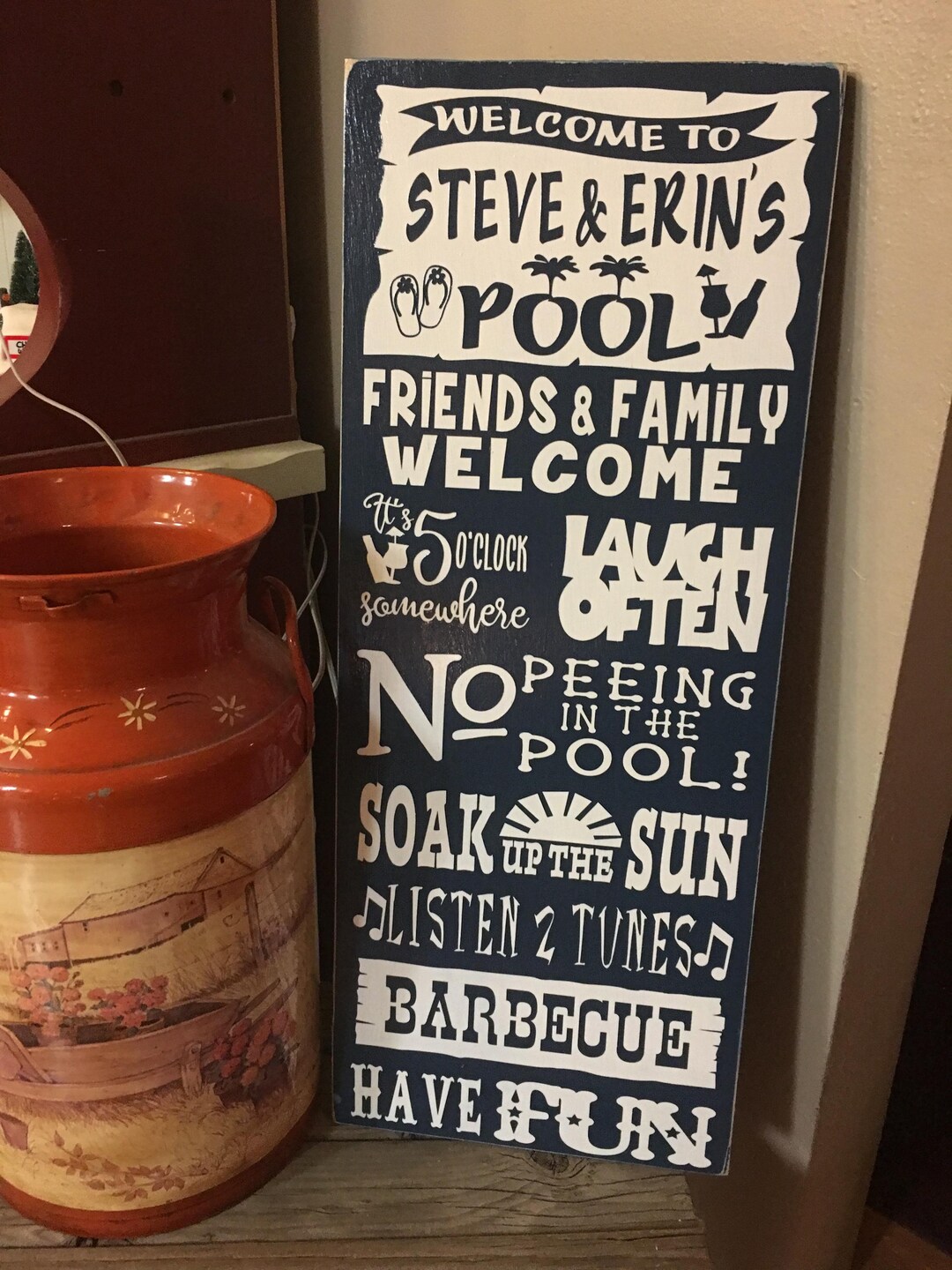 Personalized Pool Rules Signs - Etsy