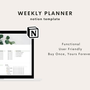 Notion Template, Notion Planner, Notion To Do, Notion Weekly Planner, Notion Habit Tracker, Notion Calendar, Notion Dashboard, Aesthetic