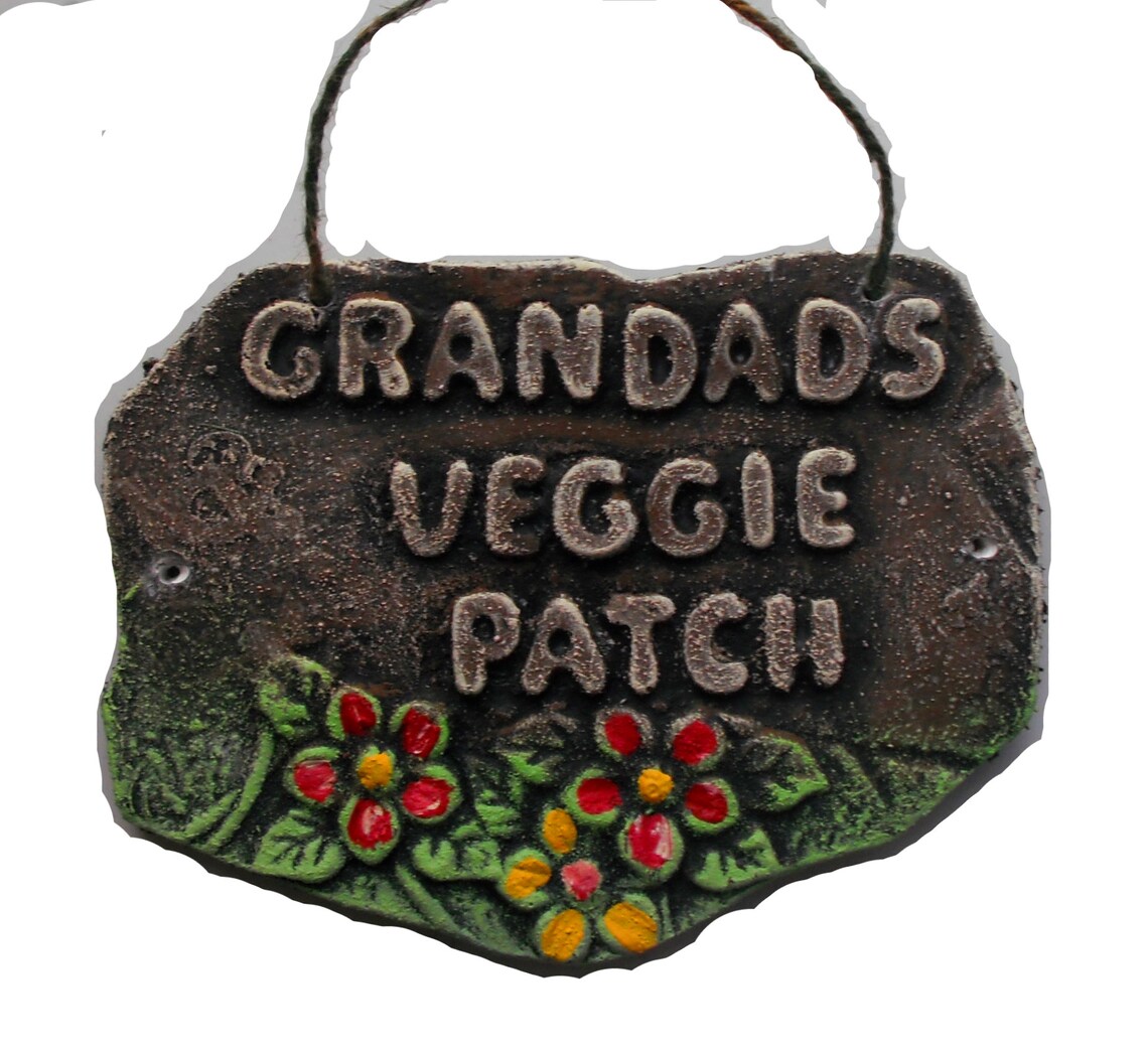 Grandads Veggie Patch. Grandad gift . Wall plaque. Garden Etsy
