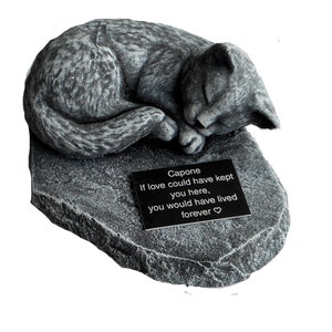 Sleeping Cat Memorial. Personalised**Up to 25 words* pet Memorial Grave. Pet Bereavement. Cat loss