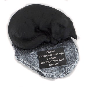 Sleeping Cat Memorial. Personalised**Up to 25 words* pet Memorial Grave.  Pet Bereavement.  Cat loss