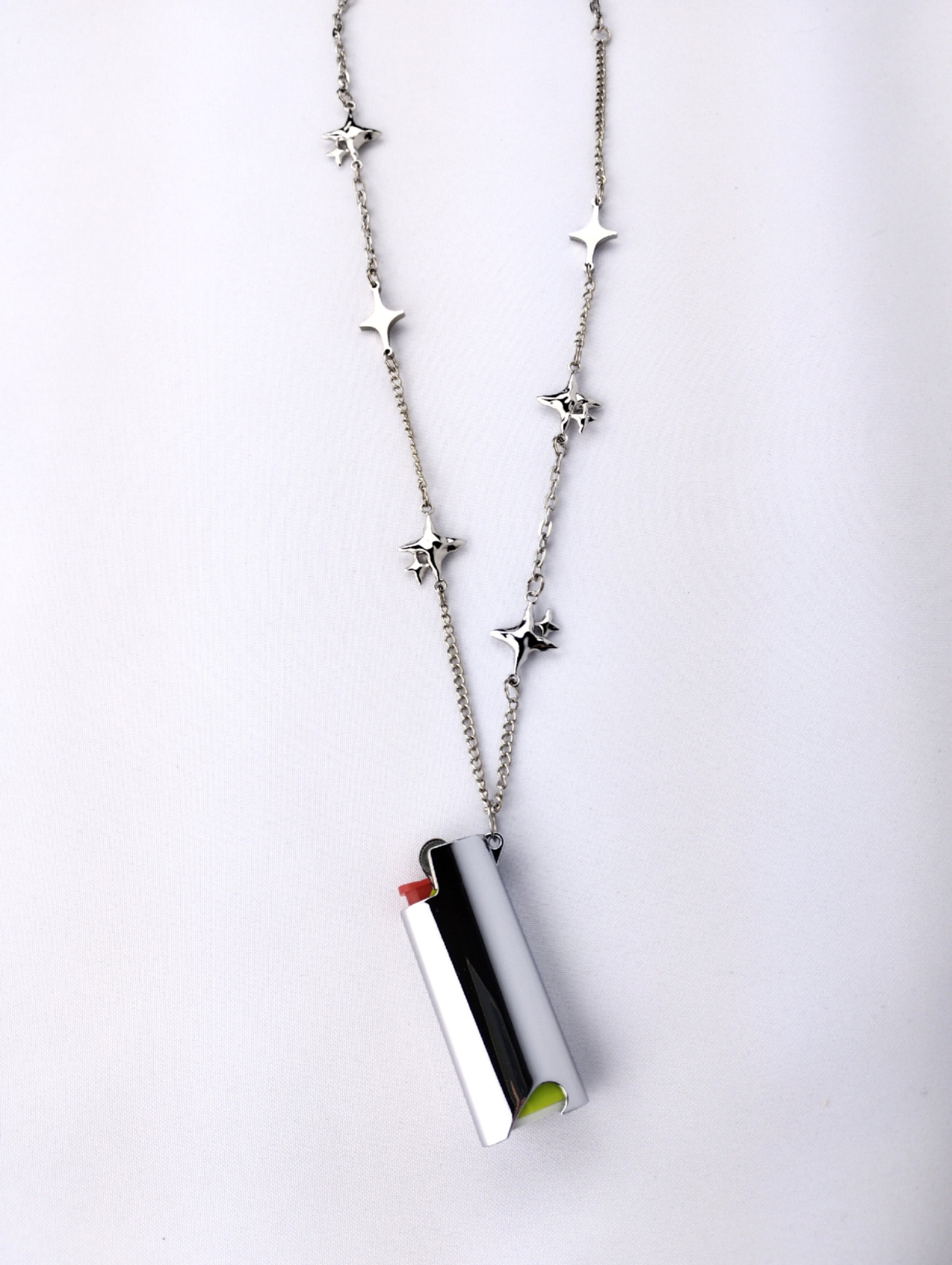 Lighter Case Y2k Necklace Beaded, Festival Jewelry Edgy