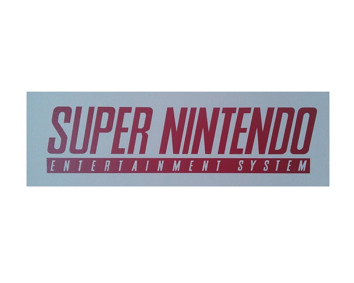 Nintendo Super Nintendo SNES Wall Art Logo Sticker Decal Etsy