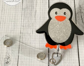 Penguin Retractable Badge Reel | Fun Badge Reel | Nurse Badge Reel | Teacher Badge Reel | Cute Badge Reel