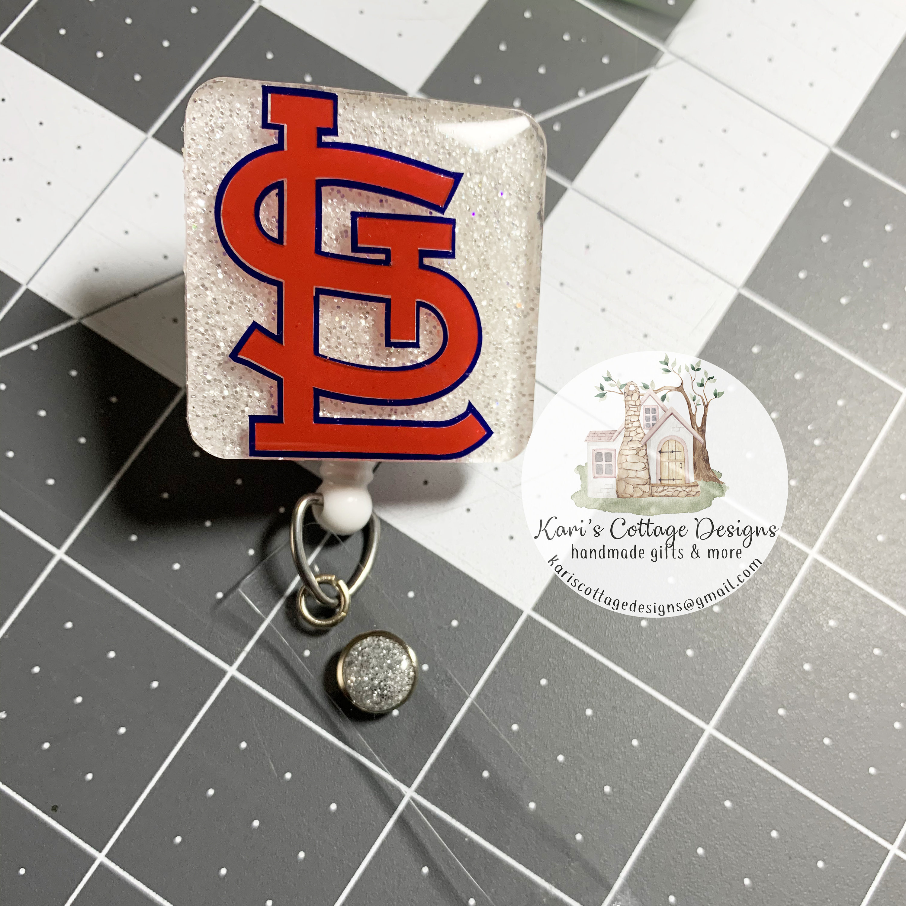 St Louis Cardinals Badge Reel MLB Baseball Retractable Security ID