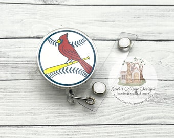 St. Louis Cardinals Retractable Badge Reel | STL Badge Reel | Nurse Badge Reel | Teacher Badge Reel | Custom Badge Reel