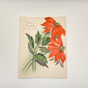 Vintage Christmas card for wife
