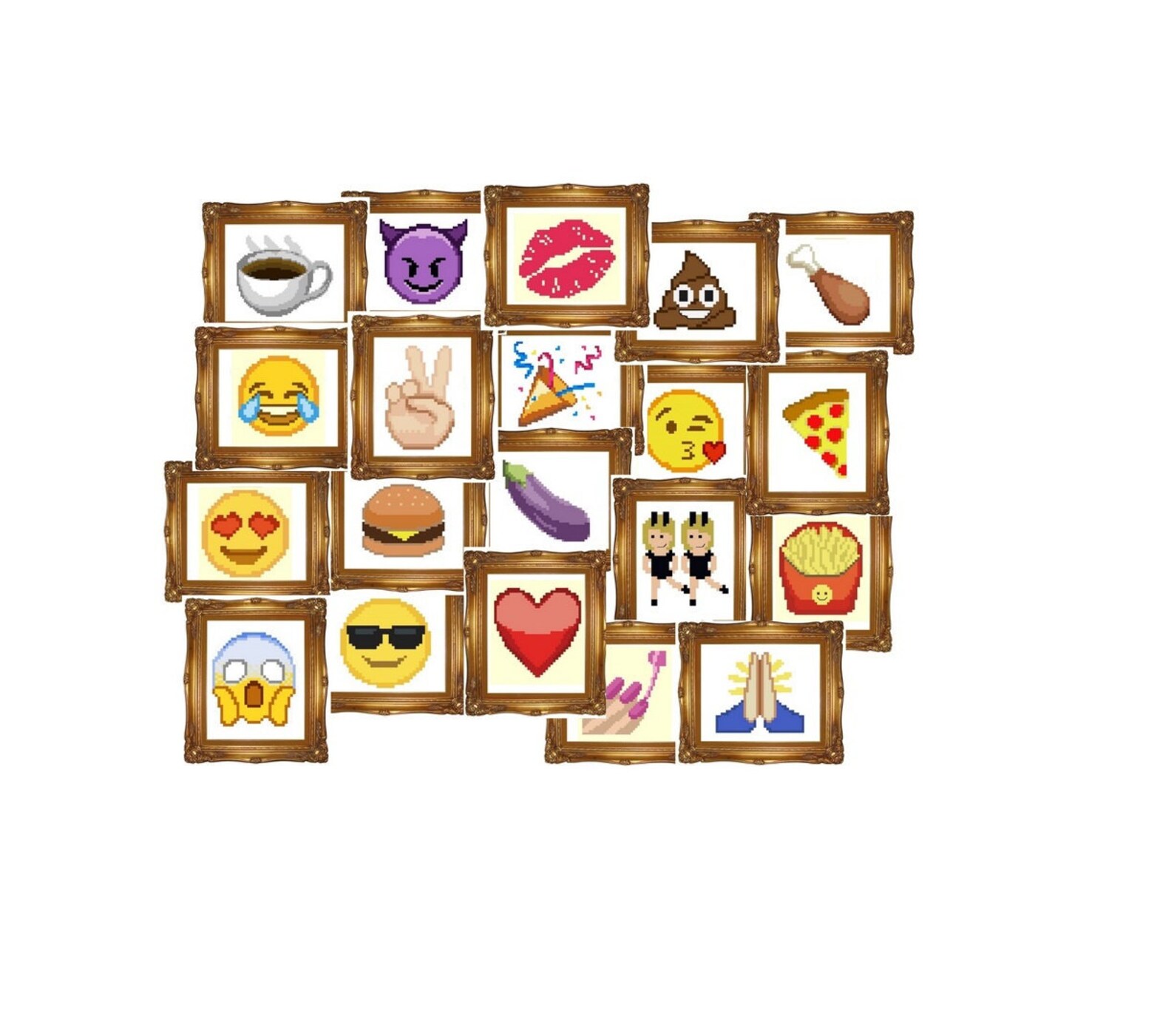 Heart Eyes Emoji Cross Stitch Pattern PDF Instant Download Etsy