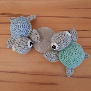 Rassel, Schildkröte, Baby, Geschenk zur Geburt, Turtle, Geschenkidee, Amigurumi, Tier, gehäkelt Bild 9