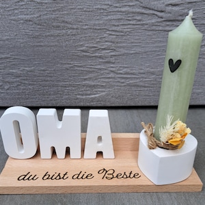 Prezent, Babcia, Ciocia, Mama, Dziadek, Dziękuję, Urodziny, Boże Narodzenie, Dzień Matki, Zestaw upominkowy Babcia, Drewniany zestaw, Mama, Świeca pamiątkowa, Dzień Ojca