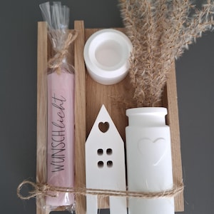 Gift set, birthday, gift idea, candle, Happy Birthday, vase, Scandi decoration, house, thank you, girlfriend