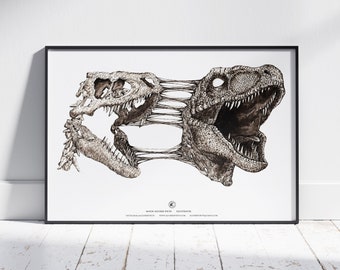 Velociraptor Split Kunstdruck