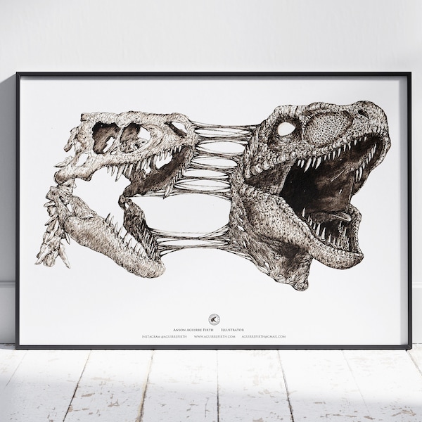 Velociraptor Split Art Print