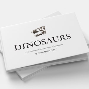 Minilibro de anatomía de dinosaurios (con bocetos y dibujos anatómicos de fósiles).