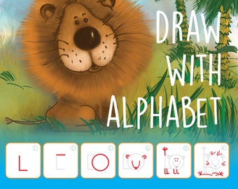 How to Draw with Alphabet Handwriting Book for Kids Educational Step-by-Step Drawing Printable Drawing PDF