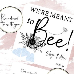 Idea di bomboniera Piantabile Bomboniere Bomboniere Personalizzate Carta da seme da sposa personalizzata. Pensato per essere un regalo da tavola. Idea a tema Ape